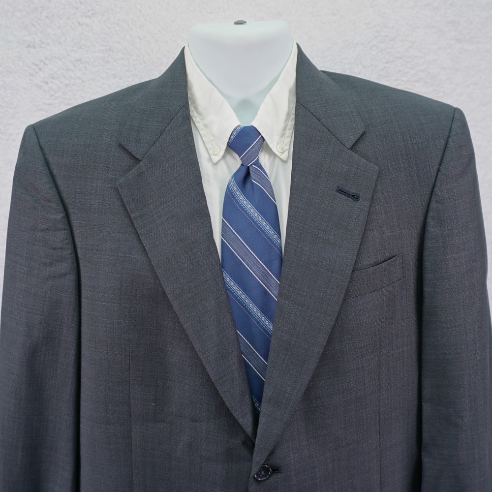 Hart‎ Schaffner Marx Wool Blazer 40R Gray Sharkskin 2 Button Tagged 39R